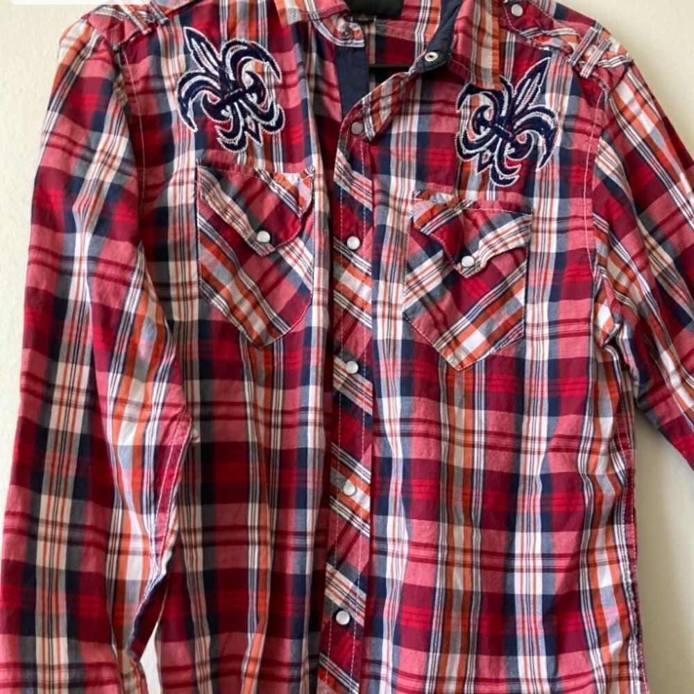 Ring of Fire Western Style Mexican Style Button Down Shirt